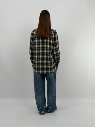 Camicia a Quadri Blu Lumina