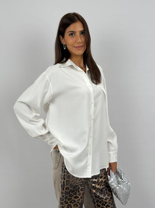 Camicia Lumina con Taschino a Triangolo Bianca