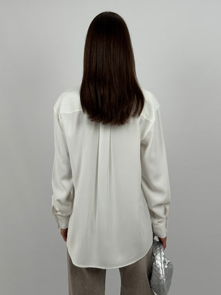 Camicia Lumina con Taschino a Triangolo Bianca