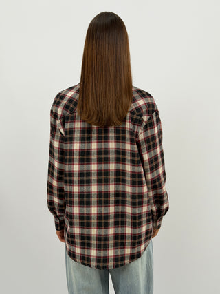 Camicia a Quadri Nera Lumina