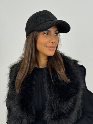Cappello Teddy con Frontino Nero