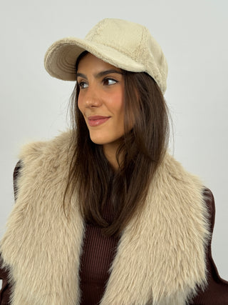 Cappello Ecopelliccia Beige