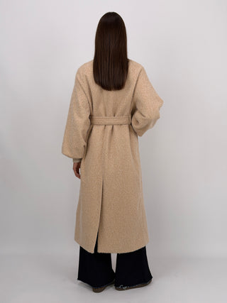 Cappotto Lumina con Cintura Beige