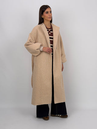 Cappotto Lumina con Cintura Beige