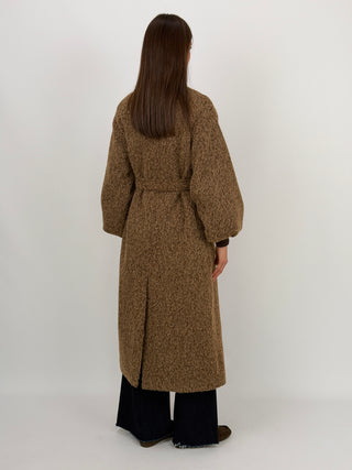 Cappotto Lumina con Cintura Marrone