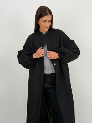 Cappotto Lumina con Cintura Nero
