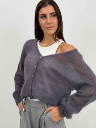 Cardigan Kid Mohair Ultrafine Antracite