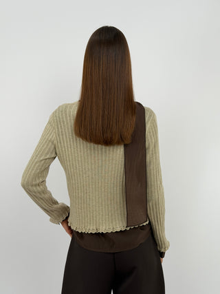 Cardigan in Maglia Beige