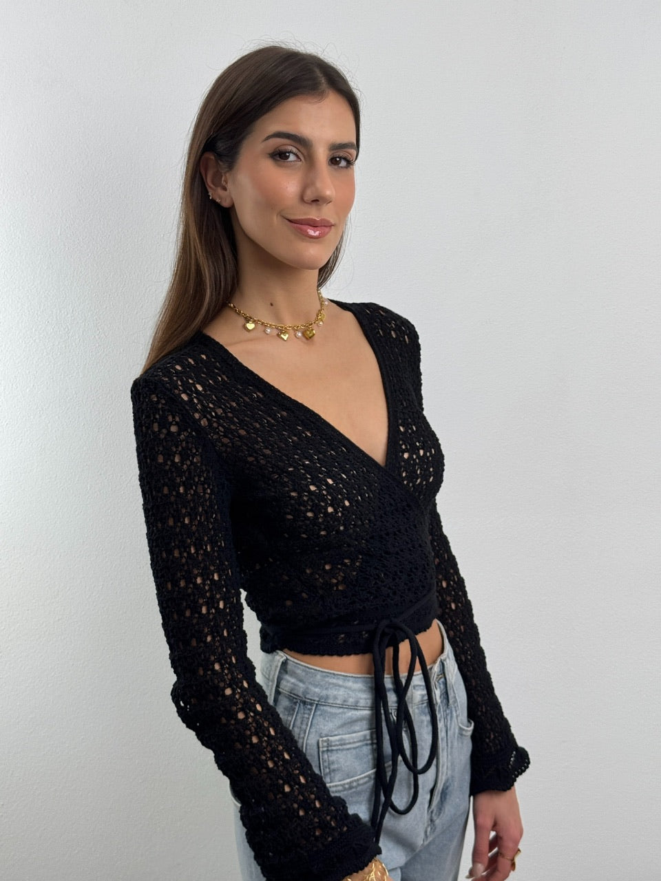 Golfino Incrociato Donna CHICTRY Cardigan Incrociato Da Danza