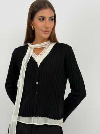 Cardigan in Maglia Nero