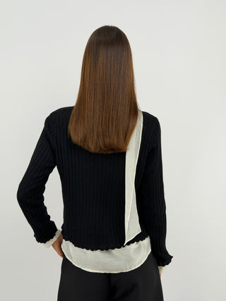 Cardigan in Maglia Nero