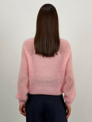 Cardigan Kid Mohair Ultrafine Rosa