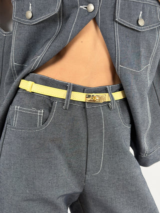 Adjustable Brown Leather Belt