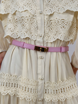 Adjustable Brown Leather Belt