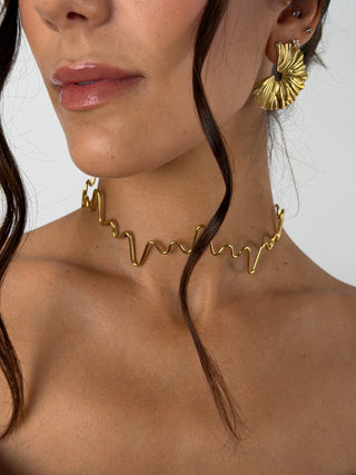 Choker Waves - Collana girocollo regolabile in acciaio 316L | Paloma Store