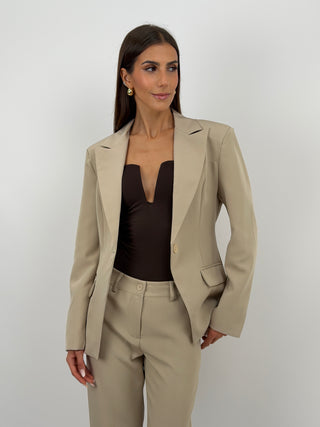 Completo Giacca Monopetto e Pantalone Beige