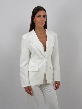Completo Giacca Monopetto e Pantalone Bianco