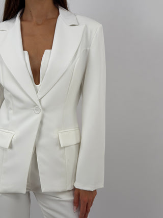 Completo Giacca Monopetto e Pantalone Bianco