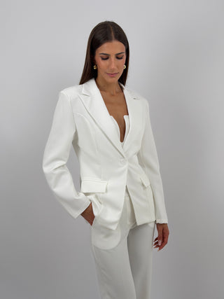 Completo Giacca Monopetto e Pantalone Bianco