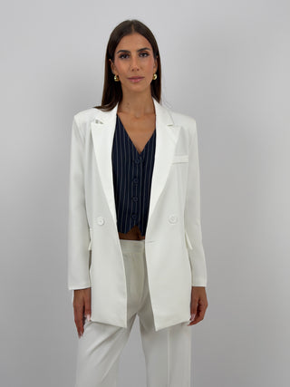 Completo Giacca Doppiopetto e Pantalone Bianco