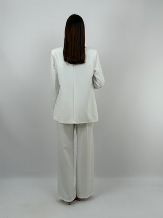 Completo Giacca Doppiopetto e Pantalone Bianco