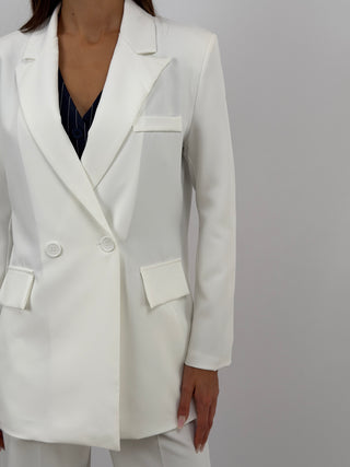 Completo Giacca Doppiopetto e Pantalone Bianco