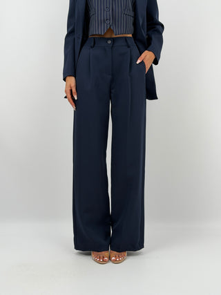 Completo Blazer con Cintura e Pantalone Blu