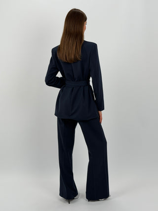 Tailleur Giacca e Pantalone Emily con Cintura Blu