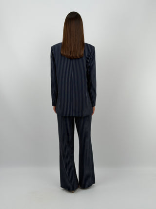 Completo Giacca e Pantalone Gessato Blu