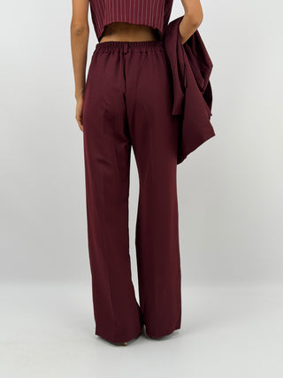 Completo Blazer con Cintura e Pantalone Bordeaux