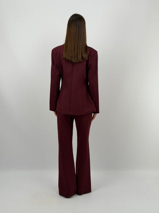 Completo Giacca Monopetto e Pantalone Bordeaux