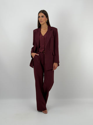 Completo Giacca Doppiopetto e Pantalone Bordeaux