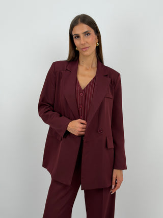 Completo Giacca Doppiopetto e Pantalone Bordeaux