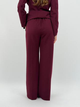 Tailleur Giacca con Nodo e Pantalone Keira Bordeaux