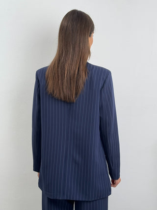 Ensemble veste et pantalon à rayures bleues Sinner