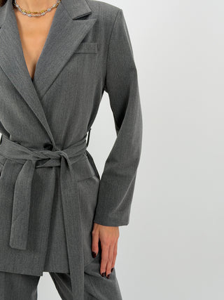 Tailleur Giacca e Pantalone Emily con Cintura Grigio