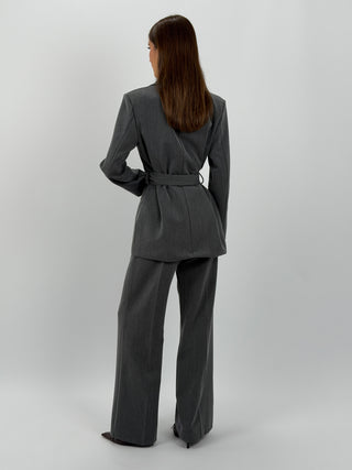 Tailleur Giacca e Pantalone Emily con Cintura Grigio