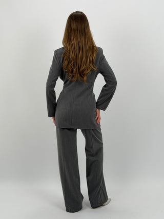 Tailleur Giacca con Nodo e Pantalone Keira Grigio