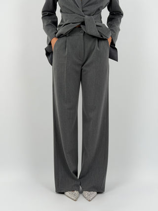 Tailleur Giacca con Nodo e Pantalone Keira Grigio