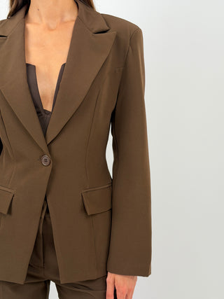 Completo Giacca Monopetto e Pantalone Marrone