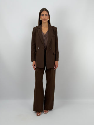 Completo Giacca Doppiopetto e Pantalone Marrone