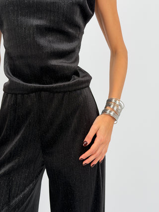 Completo Maglia e Pantalone in Ciniglia Nero