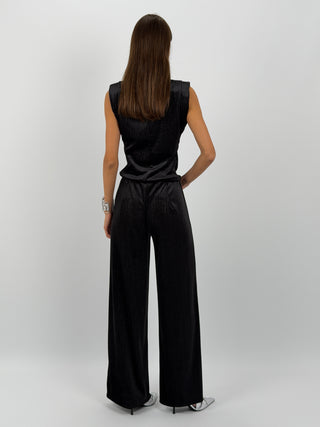 Completo Maglia e Pantalone in Ciniglia Nero