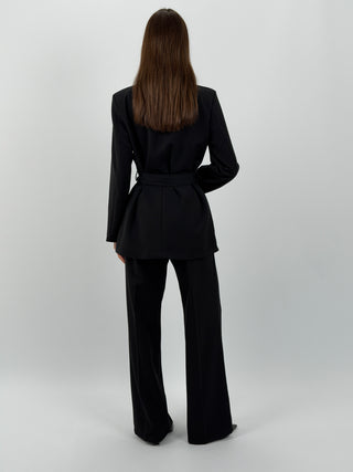 Tailleur Giacca e Pantalone Emily con Cintura Nero