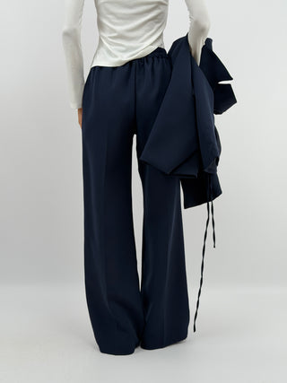 Tailleur con Spalle Strutturate Blu