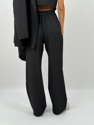 Completo Giacca e Pantalone Gessato Sinner Nero
