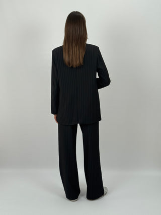 Completo Giacca e Pantalone Gessato Sinner Nero