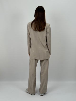 Completo Giacca e Pantalone Gessato Sinner Sabbia