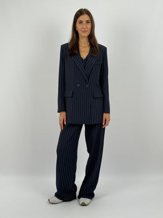 Set Giacca, Gilet e Pantalone Gessato Sinner Intense Blu