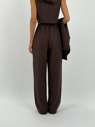 Completo Giacca e Pantalone Gessato Sinner Intense Marrone